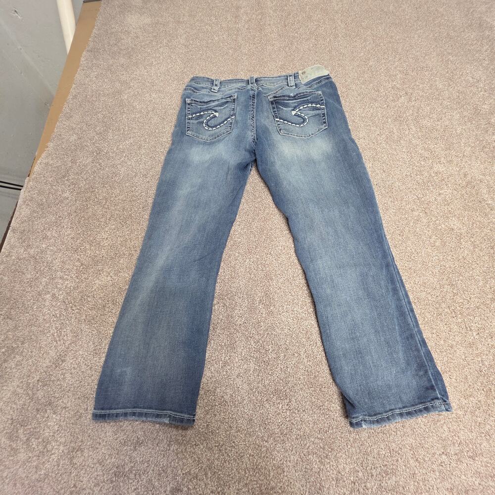 Silver Jeans Co. Aiko Mid Capri Women's W29 L22.5  Embroidered Pockets